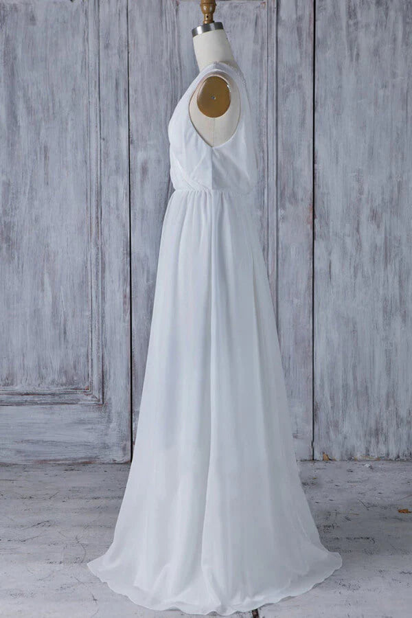 Close-up of the ruffle lace and chiffon fabric on the elegant wedding gown.