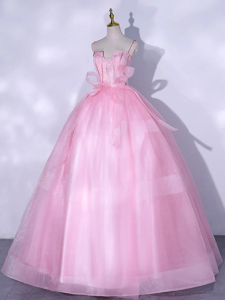 Close-up of intricate lace and soft tulle fabric on the prom dress.