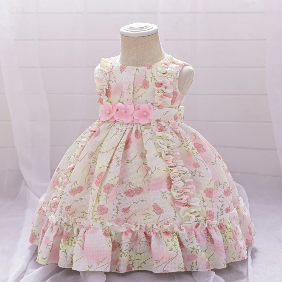 Back view of the elegant Ball Gown Flower Girl Dress.