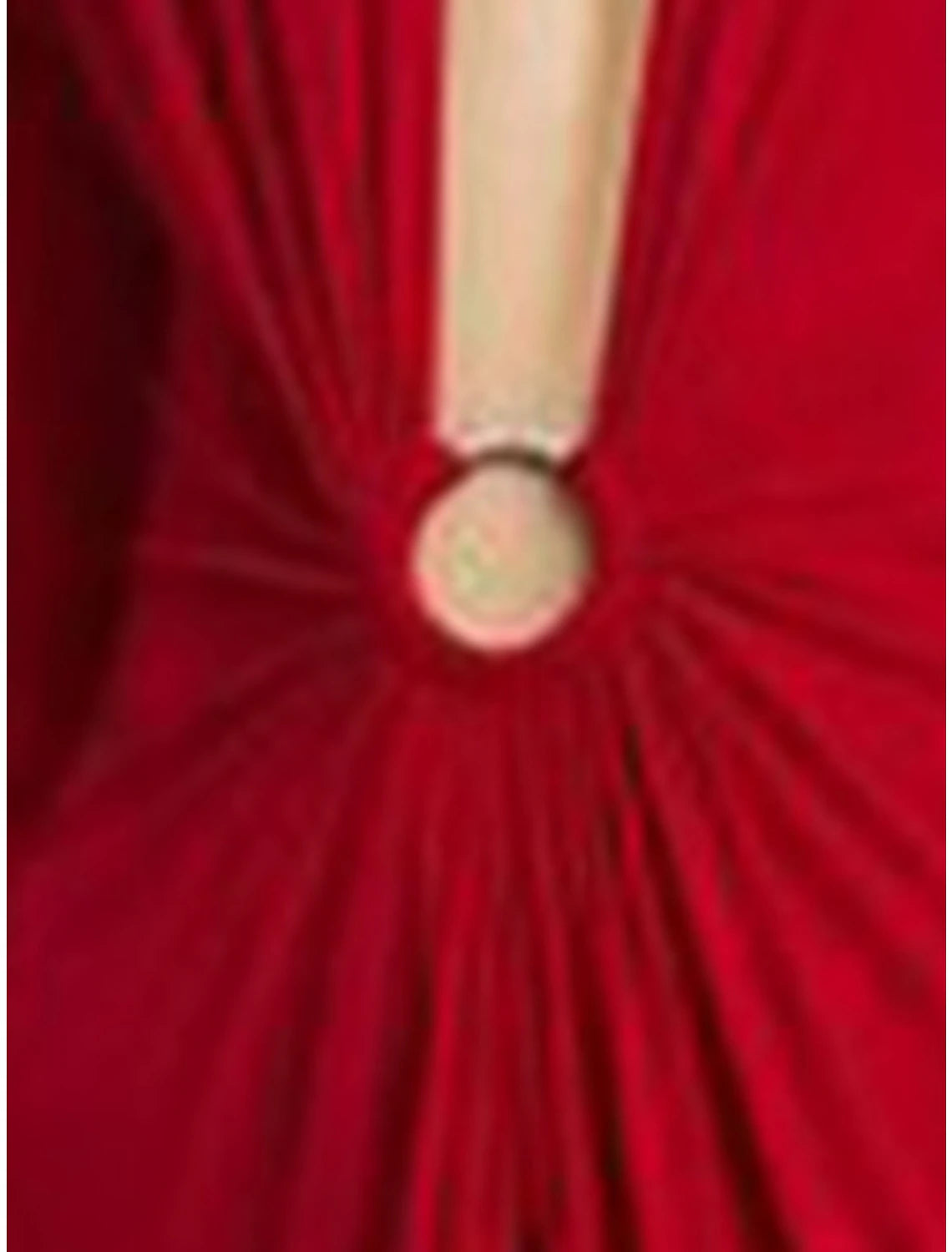 Back view of the elegant green column dress with a subtle slit.