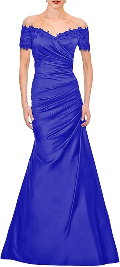 Back view of the elegant satin lace dress.