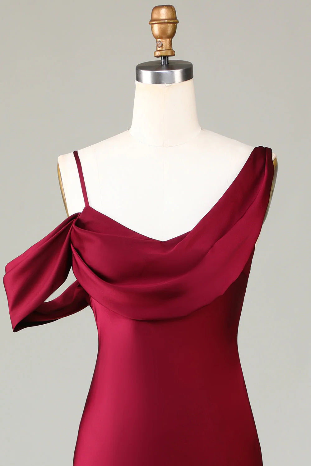 Back view of an elegant mermaid formal dress.