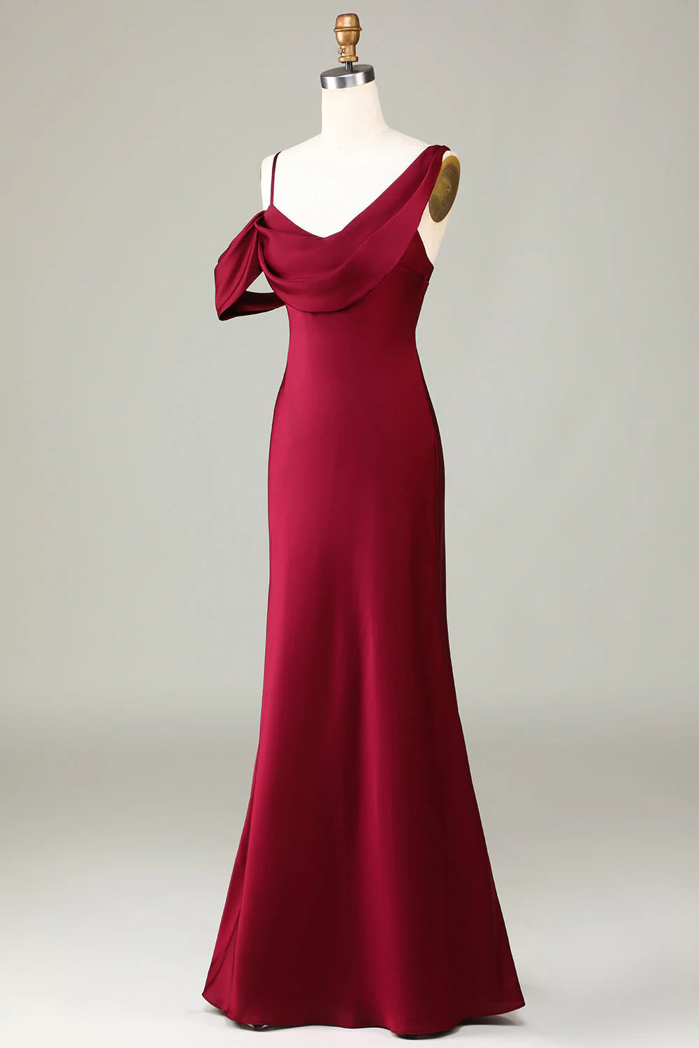 Full length view of a mermaid silhouette bridesmaid dress.