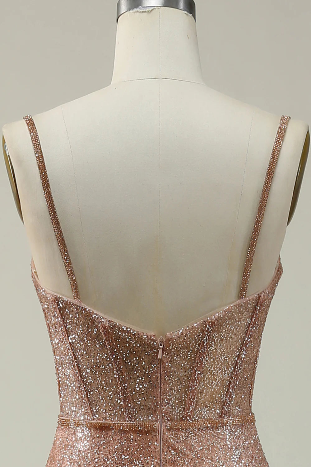 Elegant blush pink mermaid dress for special occasions.