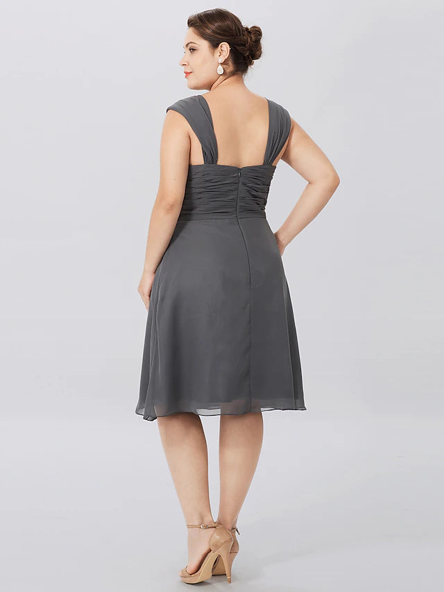 Side view of an elegant formal dress with delicate straps.