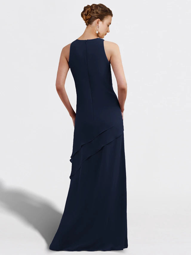 Close-up of delicate ruffles and appliques on the elegant dress.