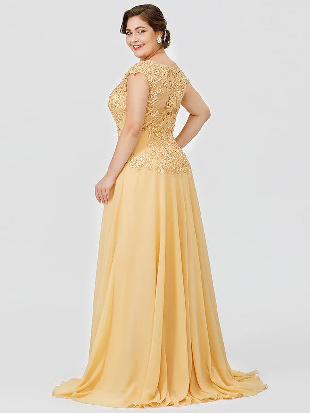 Detail of the beaded lace embellishments on the A-Line dress.