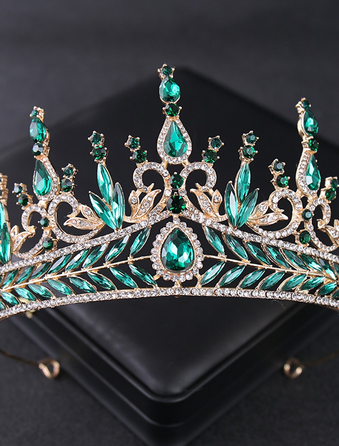 Rhinestone headpiece designed for bridal and evening wear.