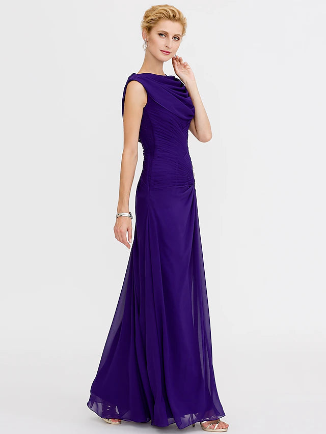 Detail of the color block design and fabric texture on a formal gown.