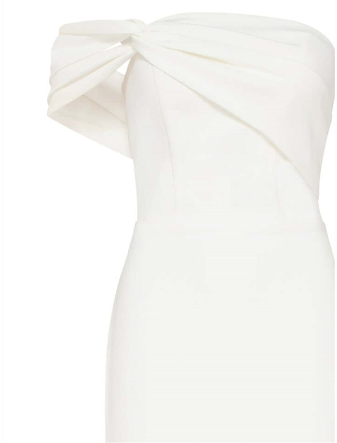 Back view of the sleeveless knee-length sheath dress.