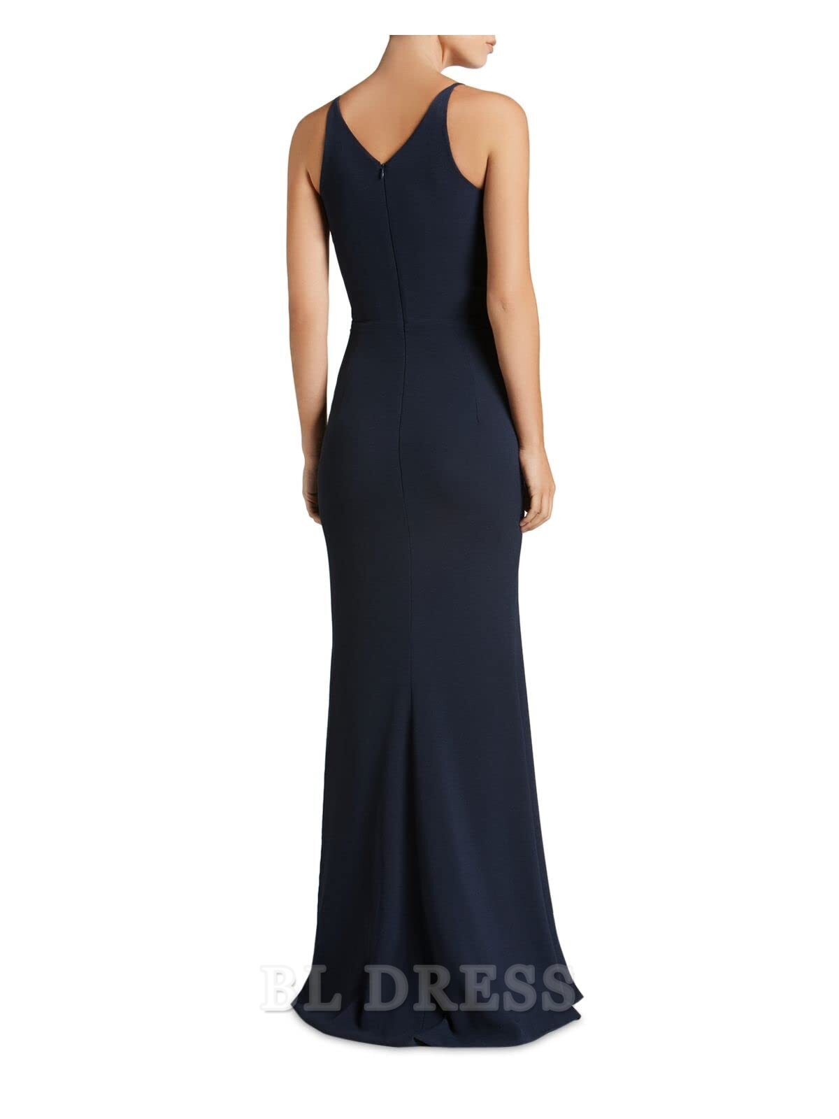 Full-length view of the Sheath Formal Bridesmaid Dress.