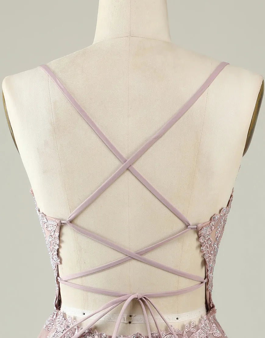 Full length view of the tulle mini dress, perfect for special occasions.