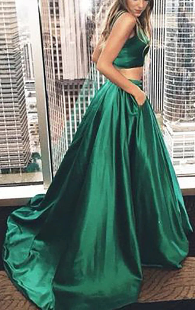 Sleeveless formal satin gown for special events.
