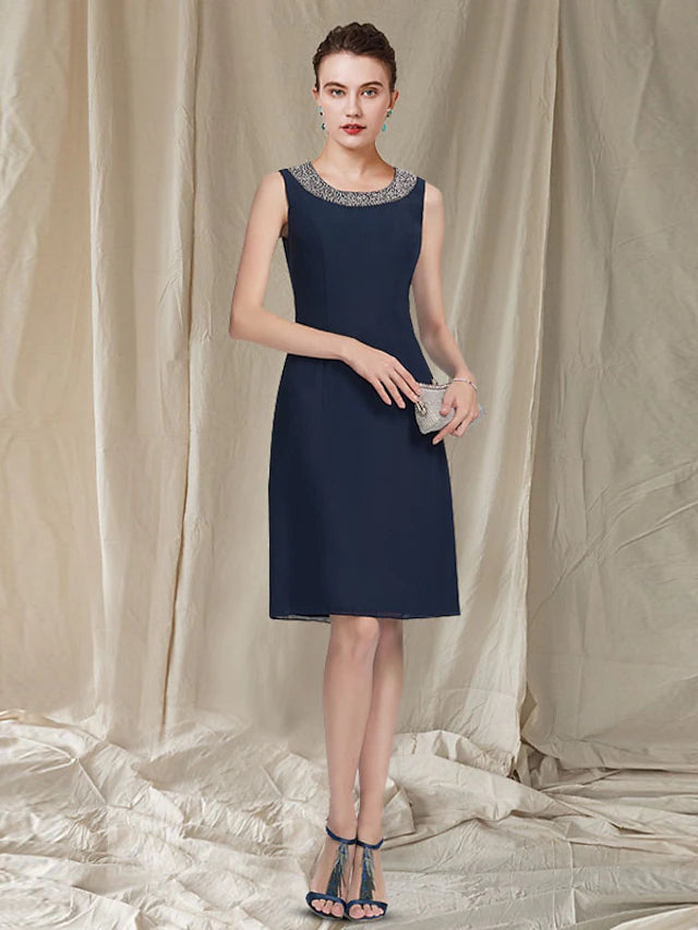 Back view of the elegant two-piece formal dress.