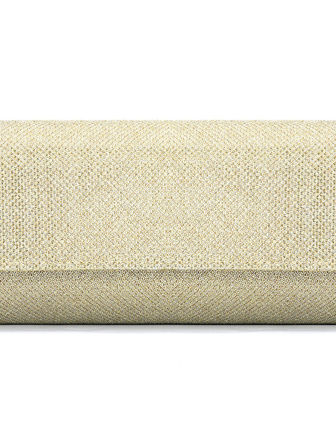 Women's evening clutch bag held, demonstrating its perfect size for essentials.
