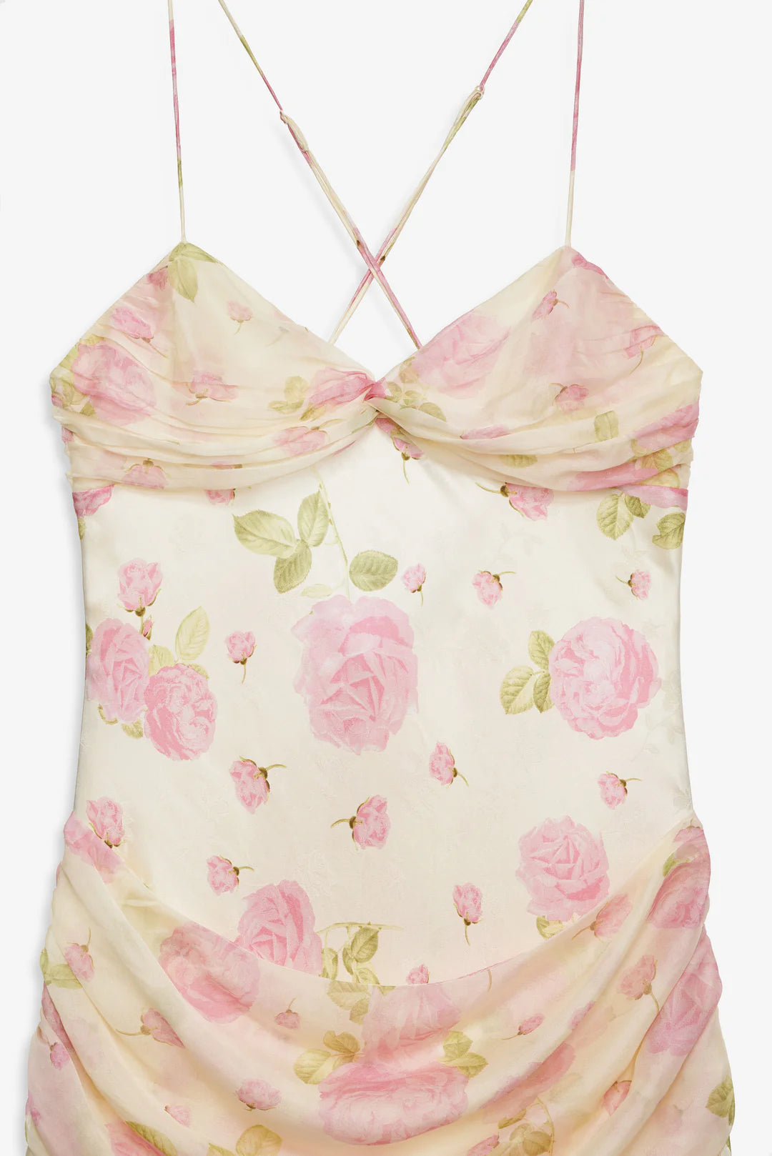 Elegant Spaghetti Strap Open Back Bow Detail Floral Print Satin Maxi Prom Dress For Formal Evening Garden Wedding Guest