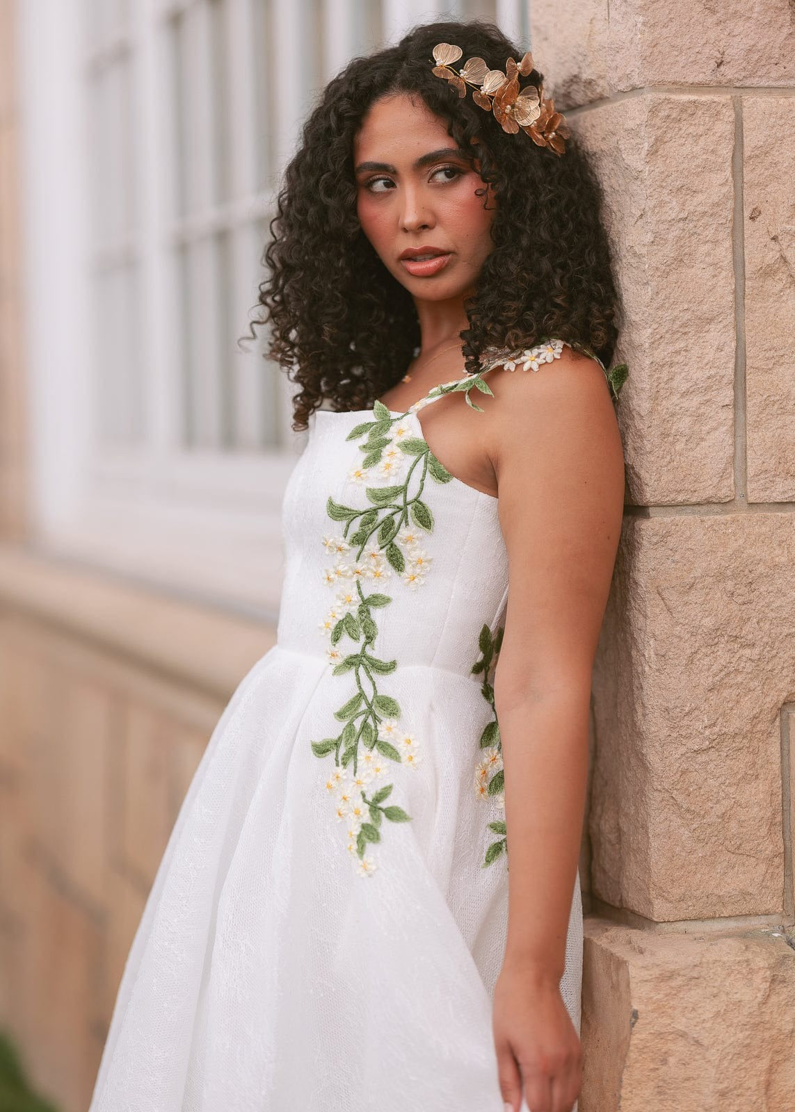 Elegant Spaghetti Strap V Neck Floral Embroidery Tulle A Line High Low Midi Evening Dress For Formal Evening Prom Wedding Guest Bridesmaid Cocktail Party Gala