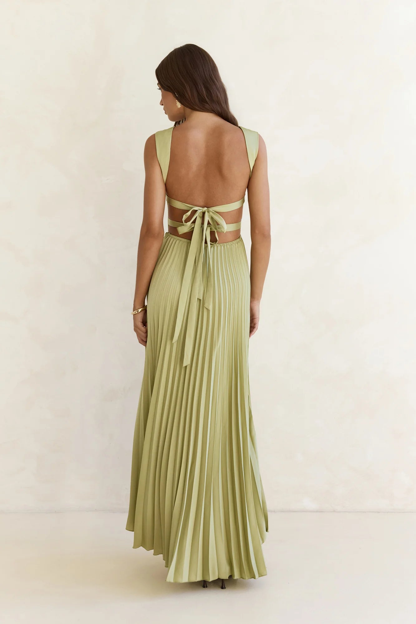 Elegant Square Neck Twist Bust Open Back Tie Detail Pleated Maxi Prom Dress For Formal Evening Wedding Guest Bridesmaid Cocktail Party
