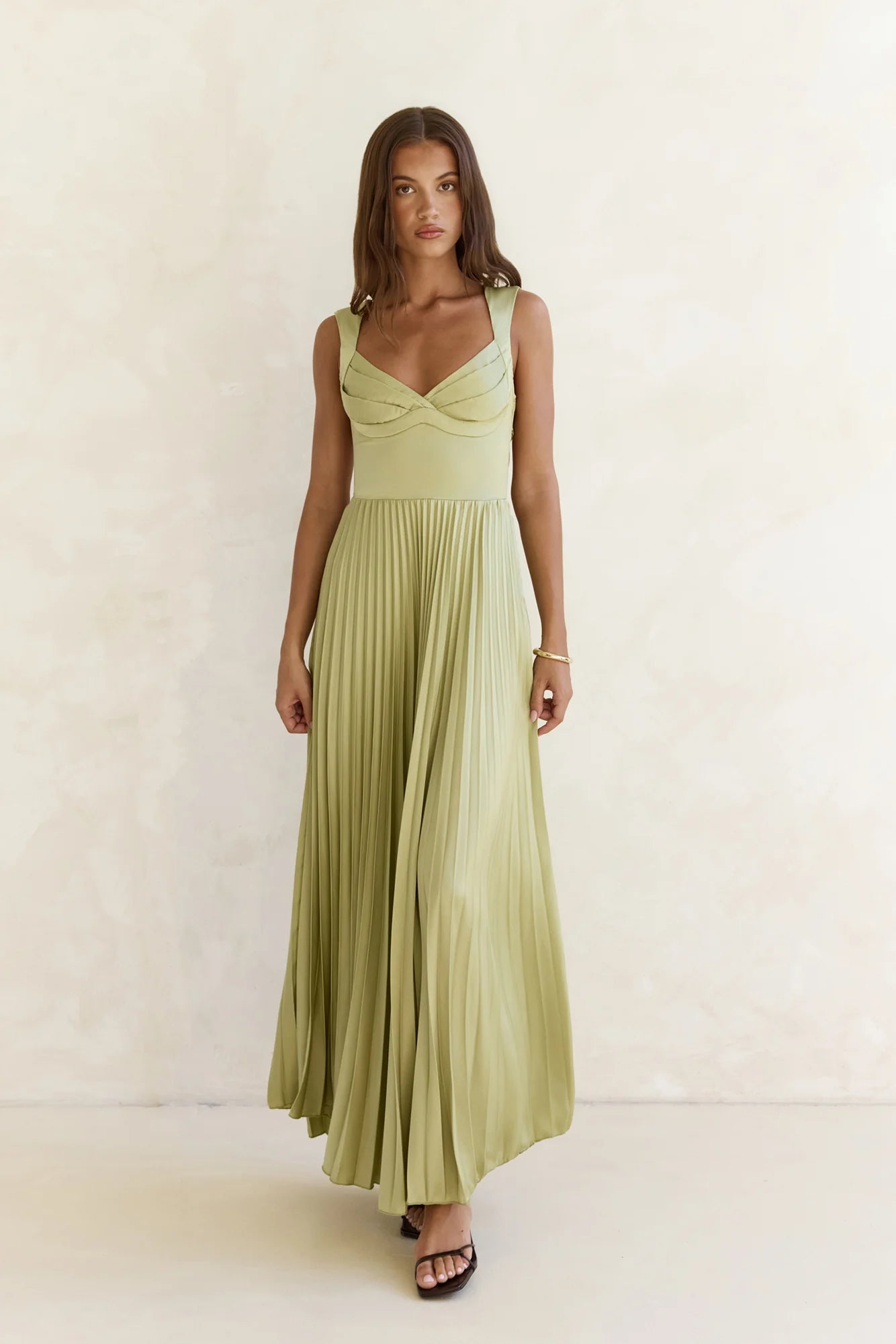 Elegant Square Neck Twist Bust Open Back Tie Detail Pleated Maxi Prom Dress For Formal Evening Wedding Guest Bridesmaid Cocktail Party