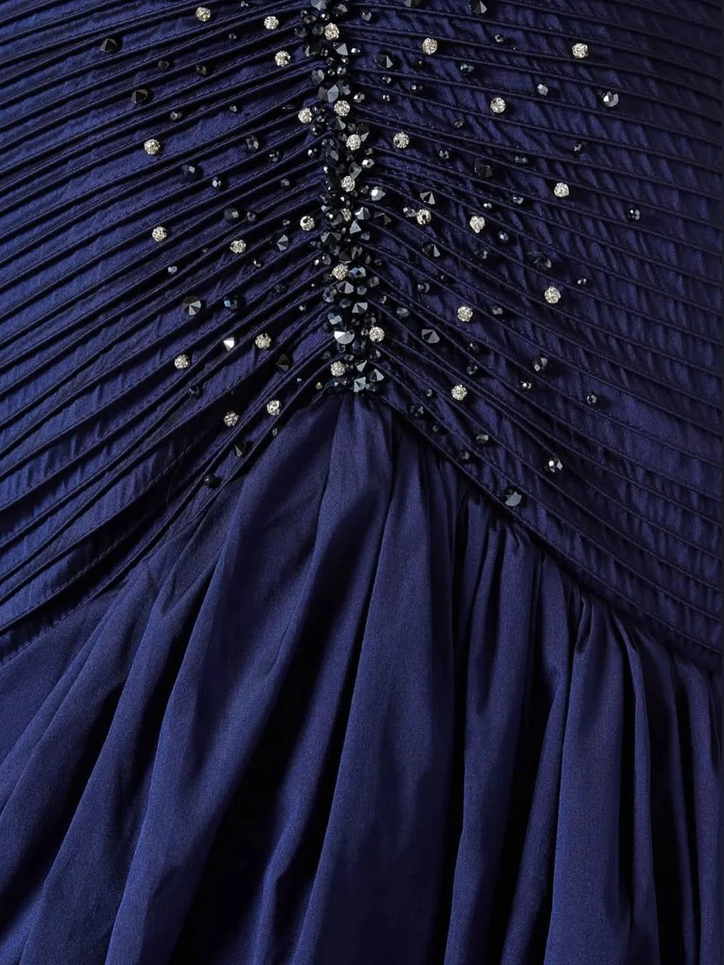 Elegant Strapless Pleated Beaded Ruched Satin Mermaid Maxi Prom Dress