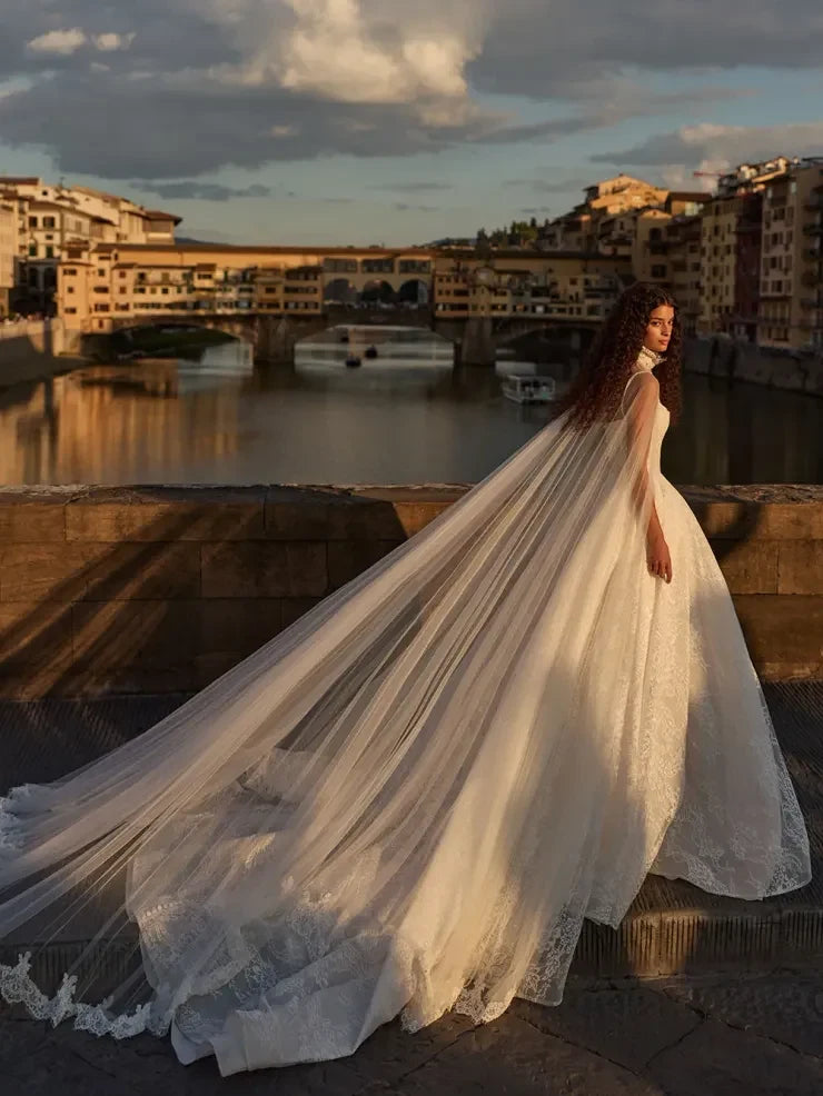Elegant A-Line Sweetheart Sleeveless Corset Lace Ivory Floor-Length Bridal Wedding Gown