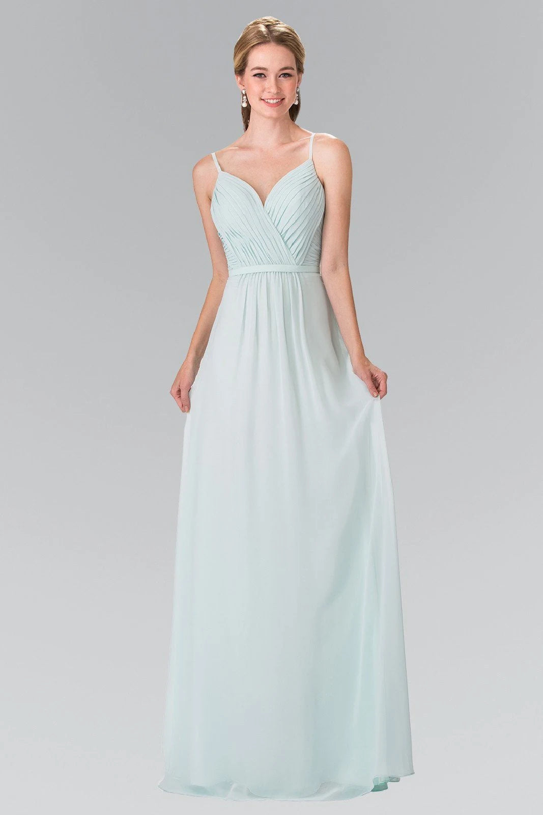 Elegant A-Line Sweetheart Sleeveless Ruched Mint Green Floor-Length Prom Dress Gown