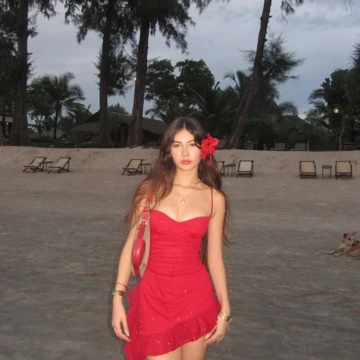 Elegant A-Line Sweetheart Strapless Ruched Ruffled Red Short Homecoming Dress