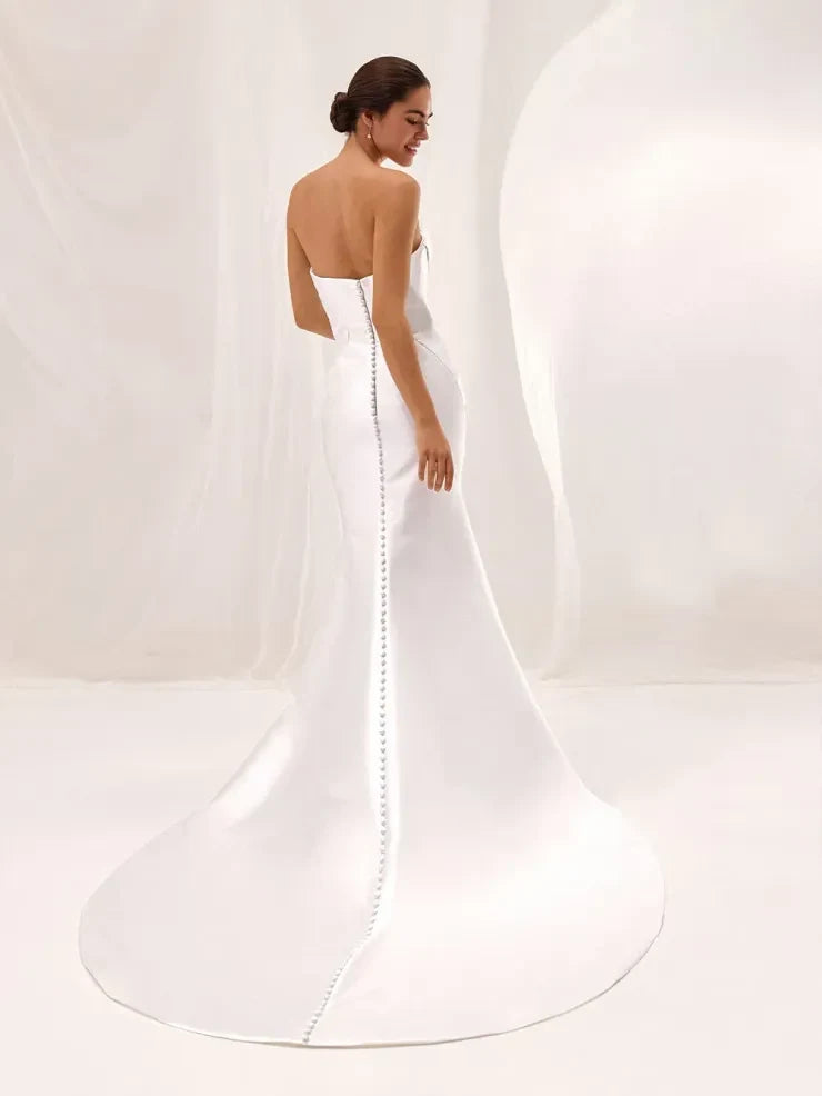Elegant Mermaid Sweetheart Detachable Lace White Floor-Length Wedding Dresses Gown