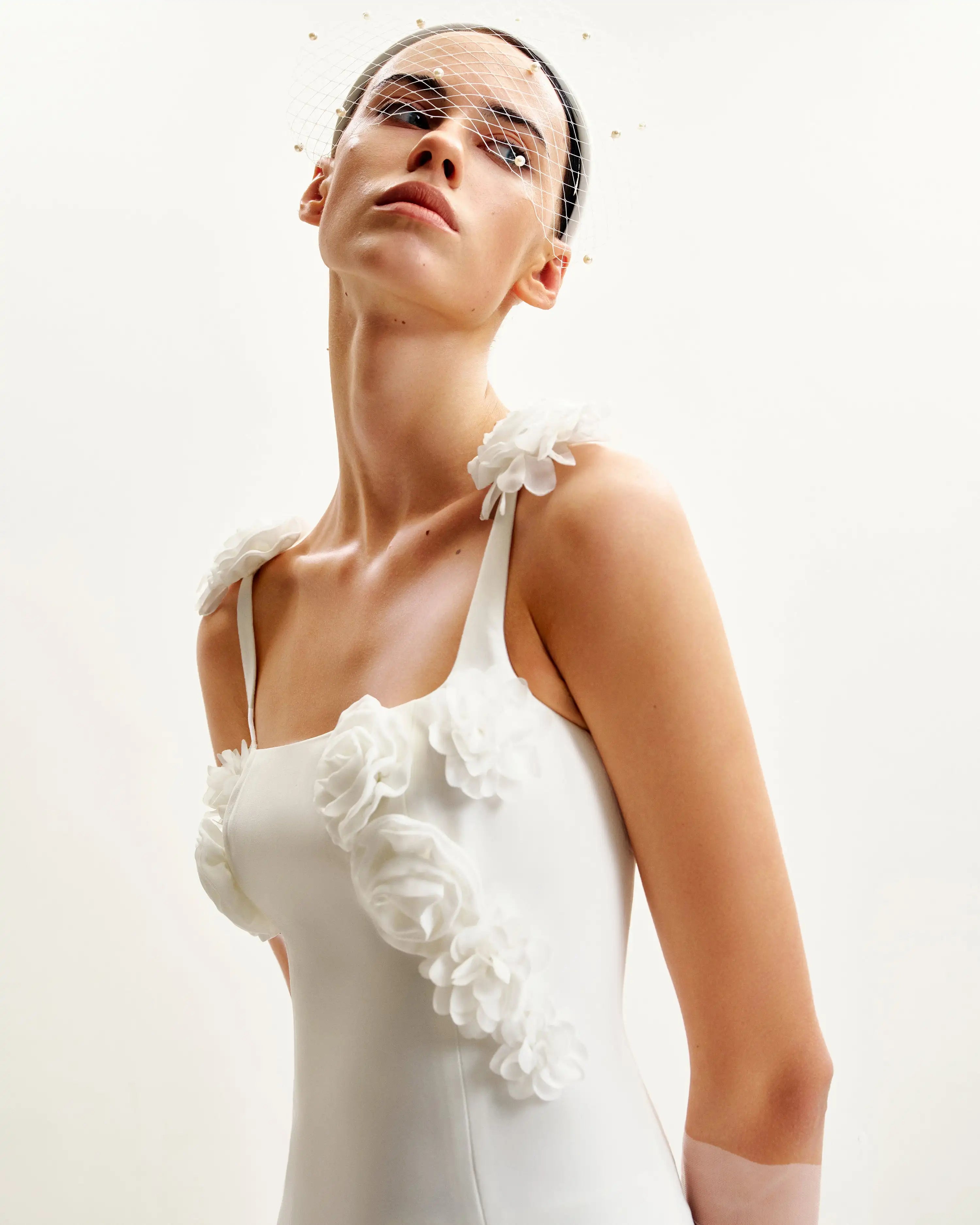 Elegant Sheath Square Neck Sleeveless Floral Ivory Mini Homecoming Dress Women
