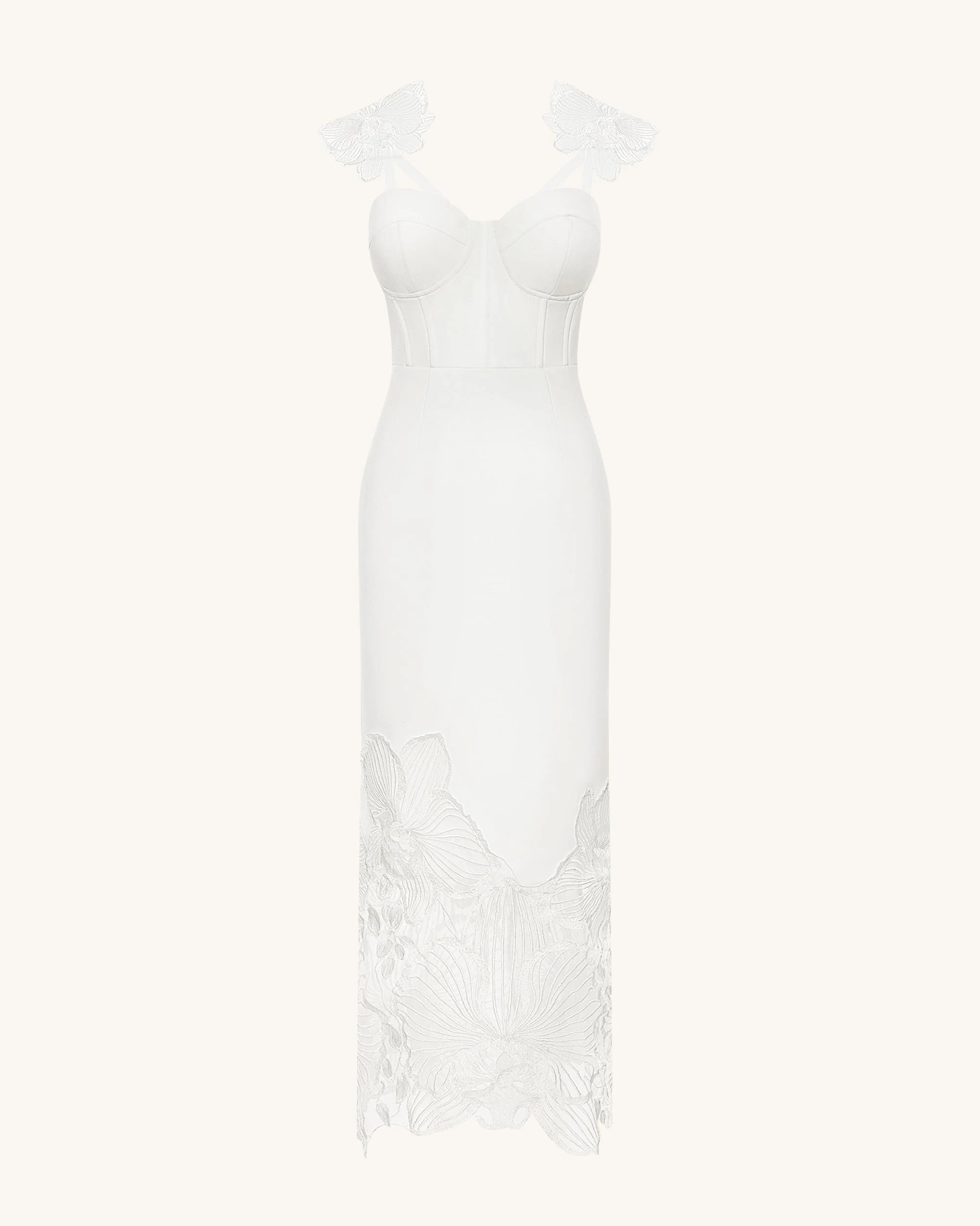 Elegant Sheath Sweetheart Off-Shoulder White Midi Prom Dress Women's Gown