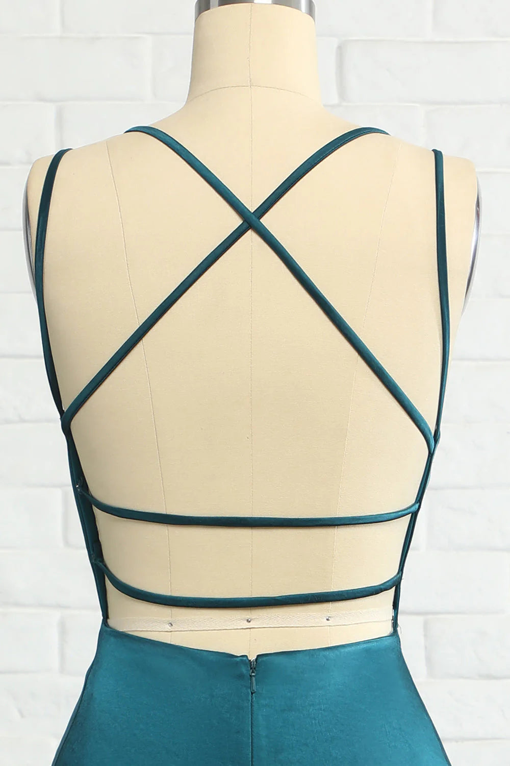 Mermaid Peacock Backless Long Prom Dress