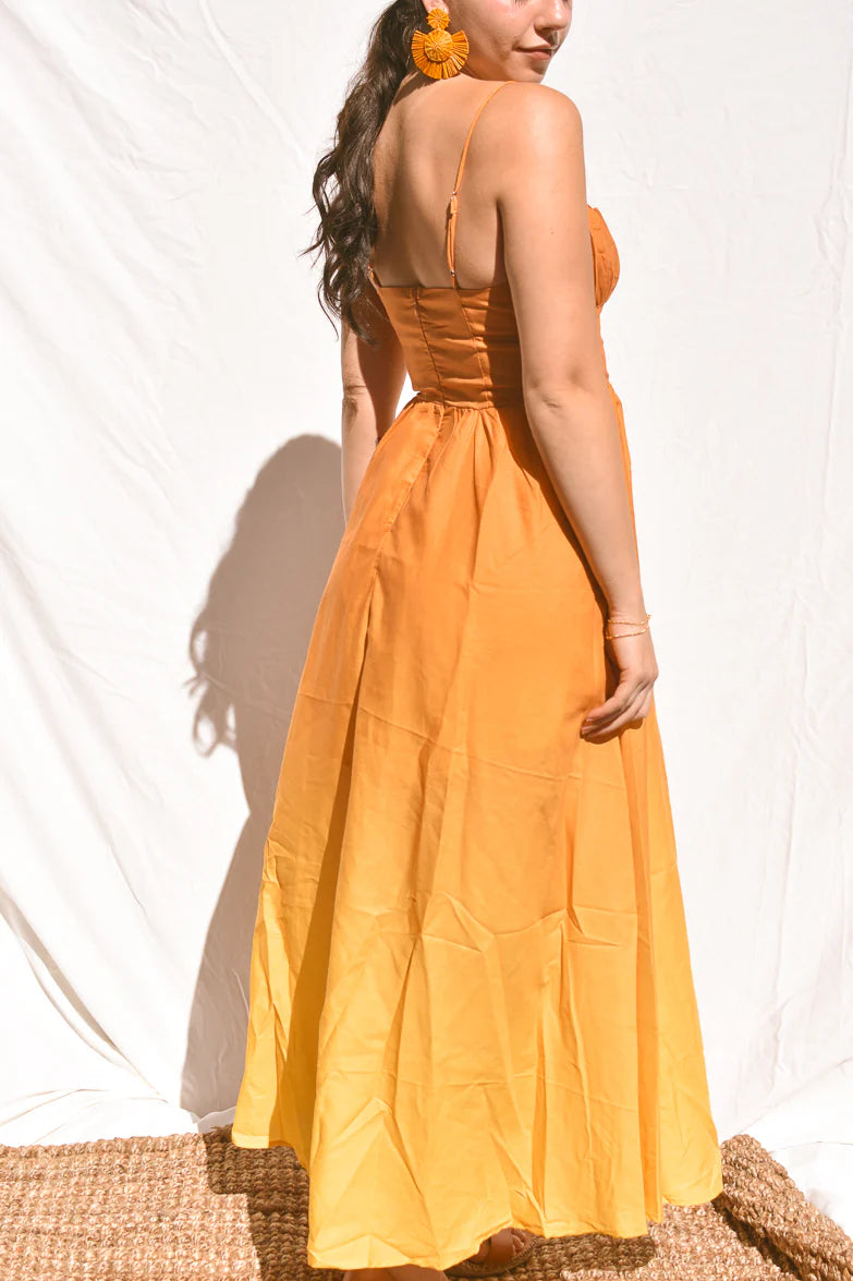 Flowy A Line Spaghetti Strap Ruched Open Back Maxi Prom Dress with Pockets for Formal Events