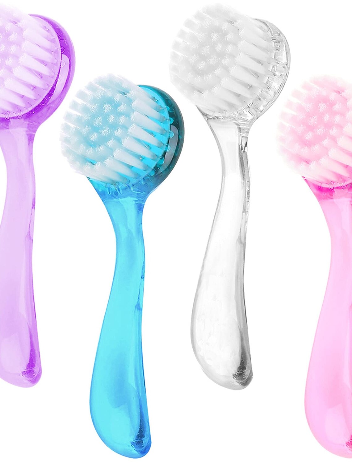 Ergonomic facial cleansing tool.