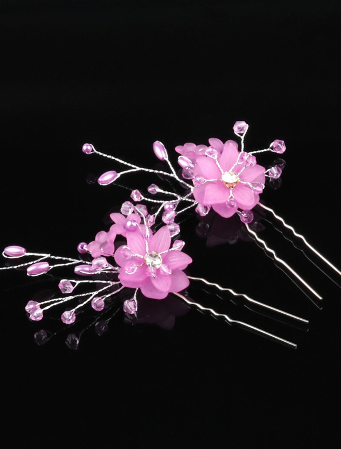 Elegant flower headpiece designed for braided hairstyles.