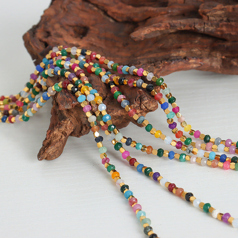 Complete three-piece necklace set, showcasing its design.