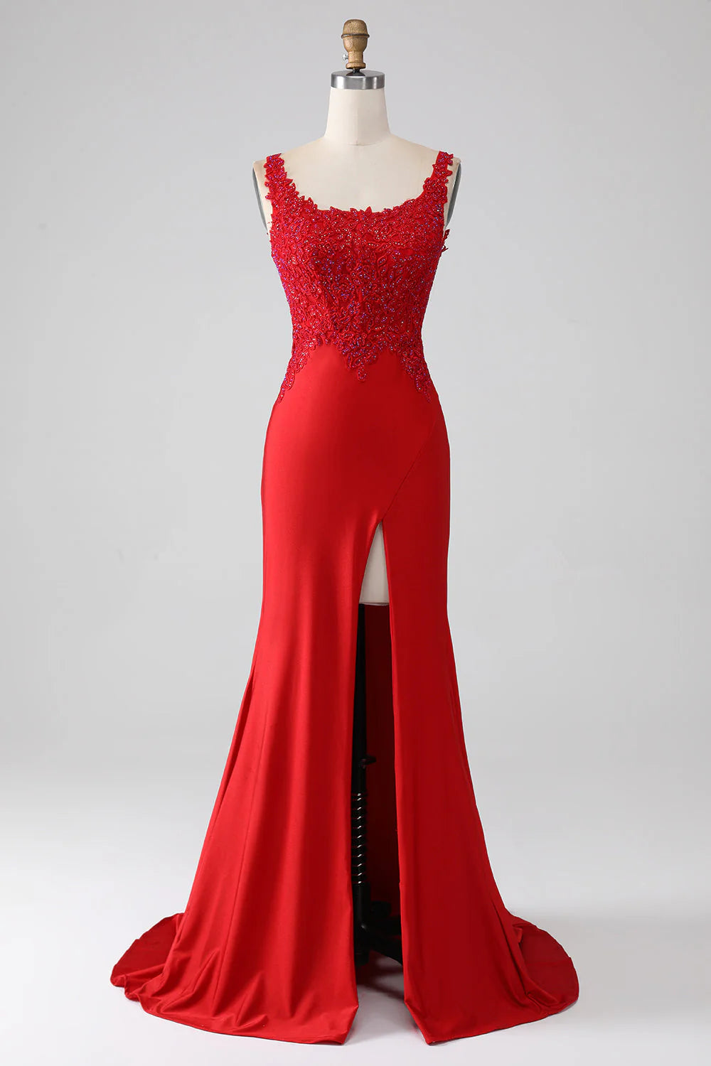 Beaded Long Prom Dress with Slit
