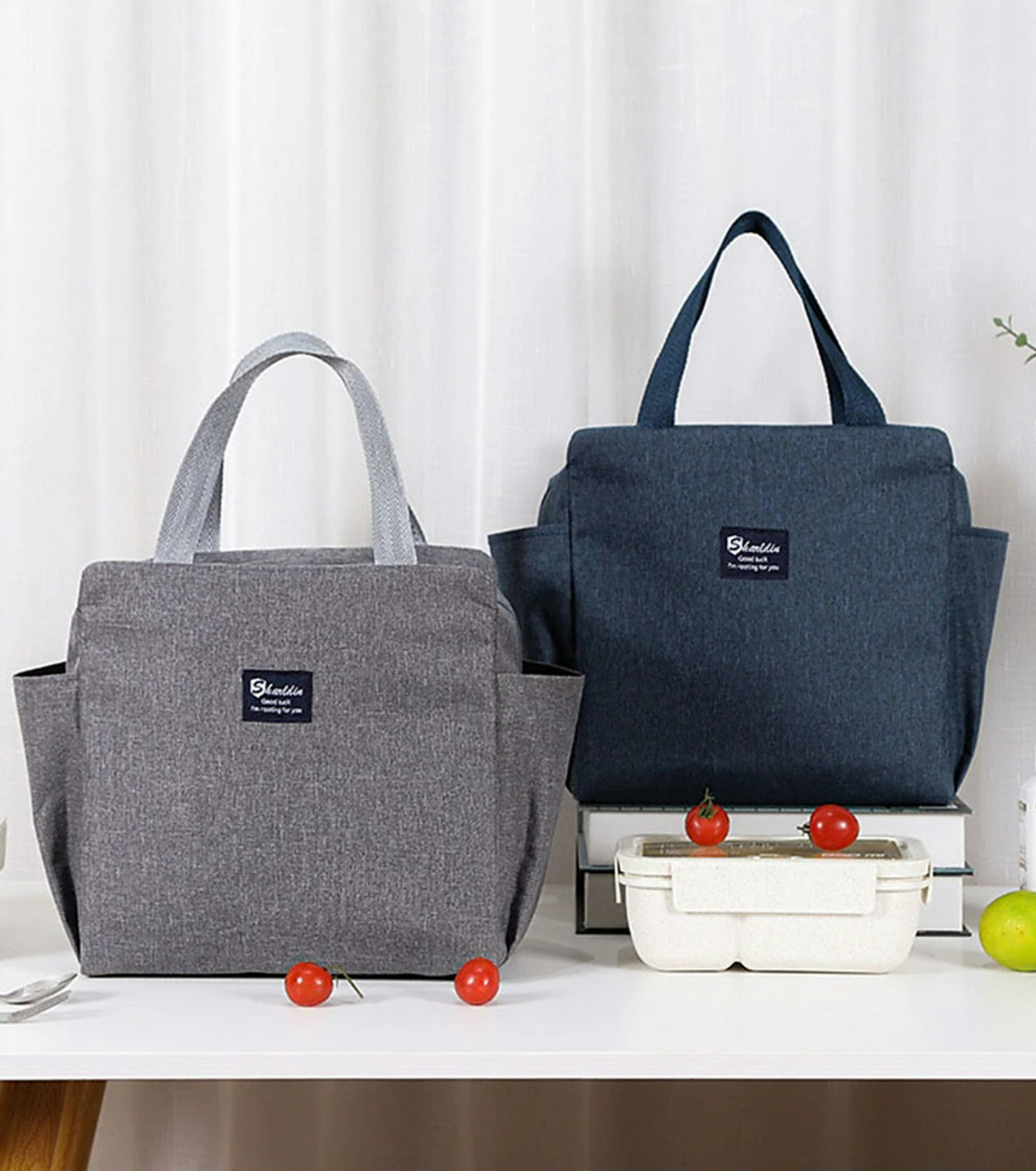 Insulated lunch bag showing spacious interior.