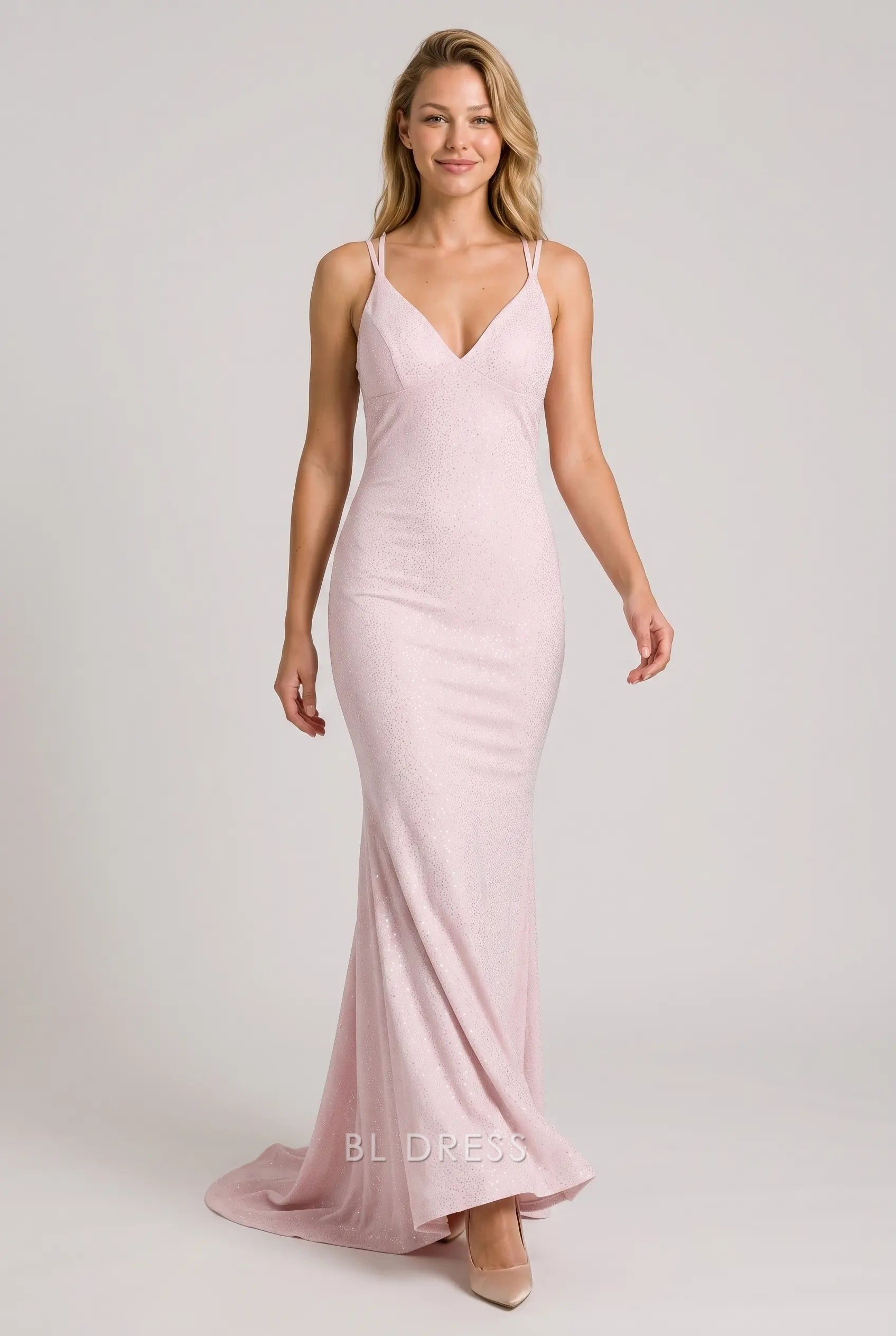 Mermaid Shiny Backless Yellow Long formal dresses Bridesmaid Dresses evening gown Prom Dress