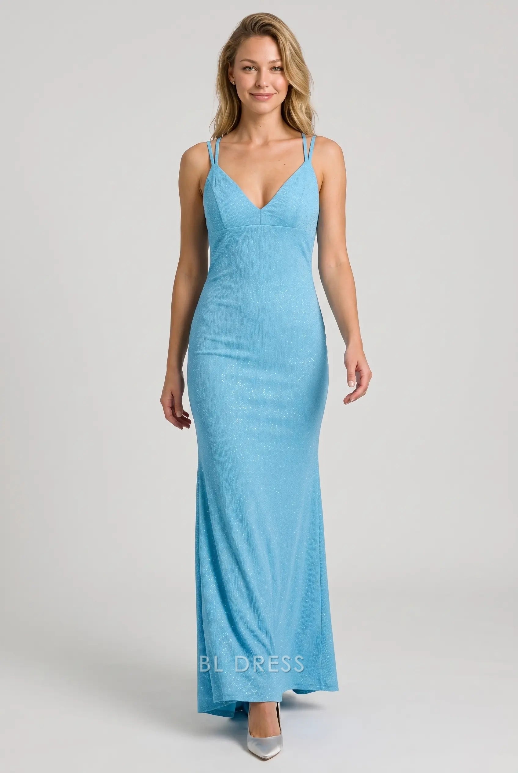 Mermaid Shiny Backless Yellow Long formal dresses Bridesmaid Dresses evening gown Prom Dress