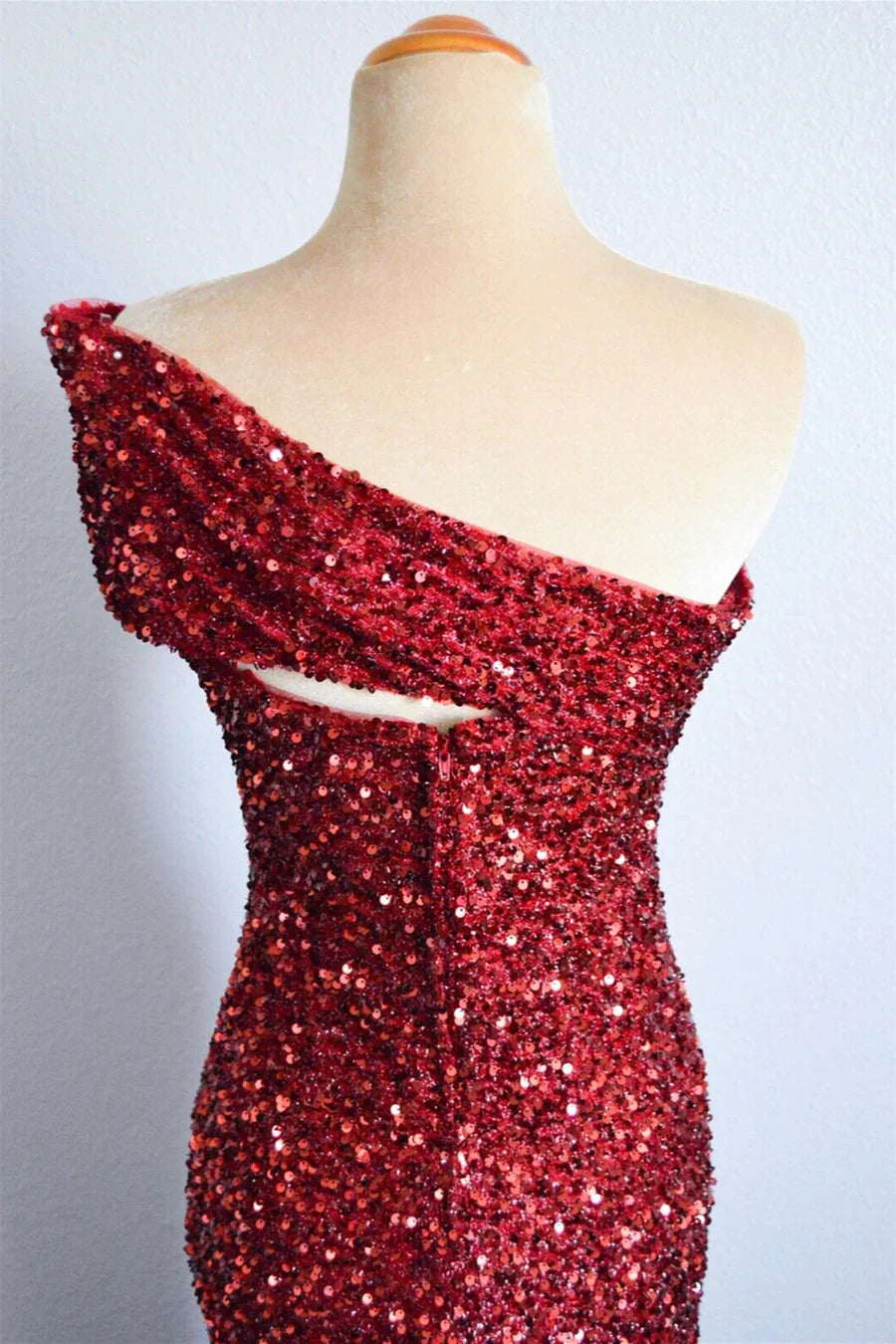 Mermaid One Shoulder Long Sequins Formal Dress
