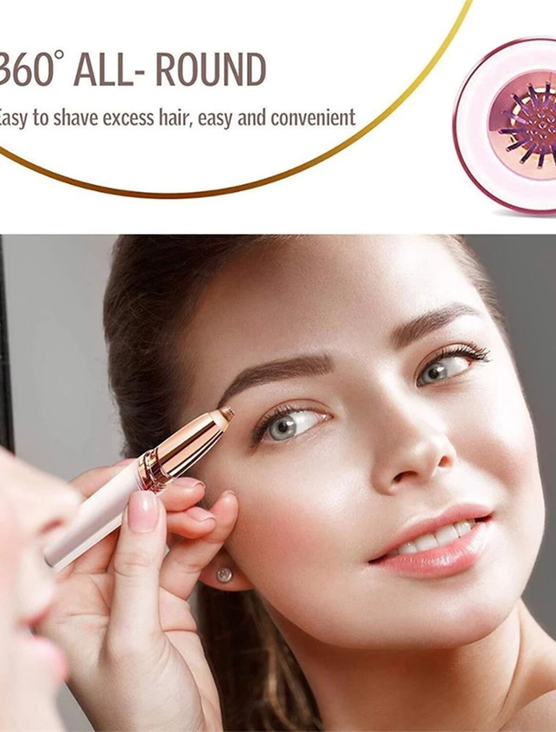 Painless electric eyebrow trimmer.