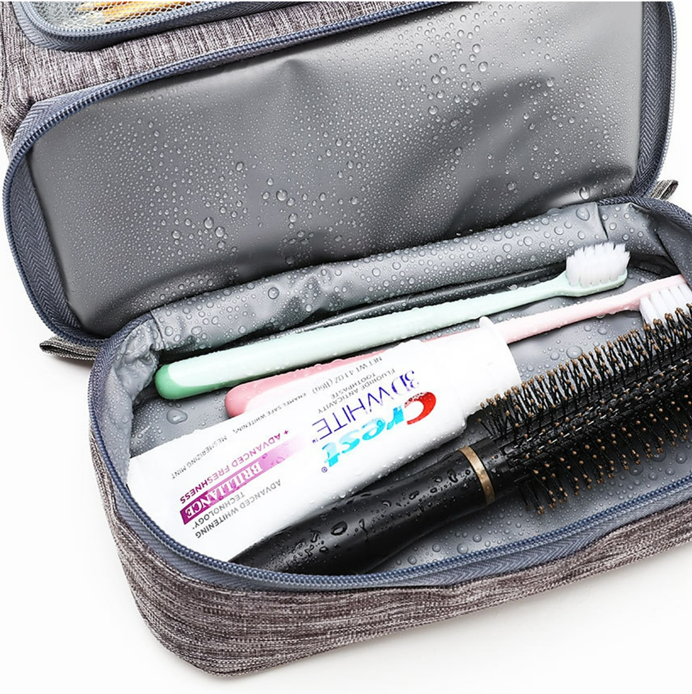 Large capacity makeup organizer bag.