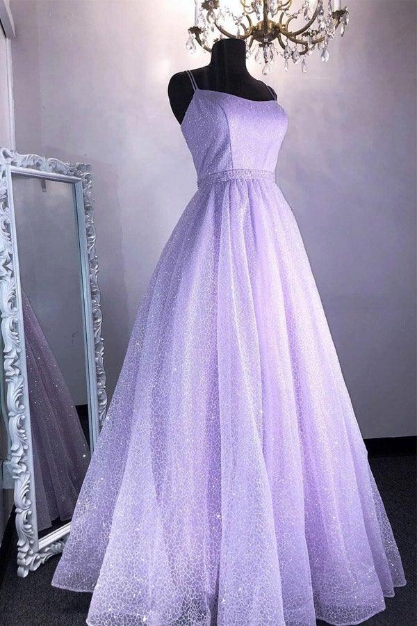 Close-up of the intricate lace-up back and sweetheart neckline on the prom dress.