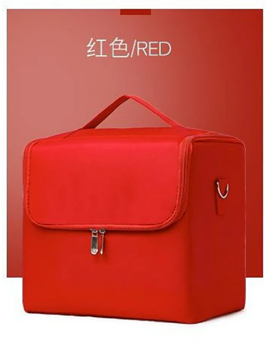 Side view of the professional makeup storage box.