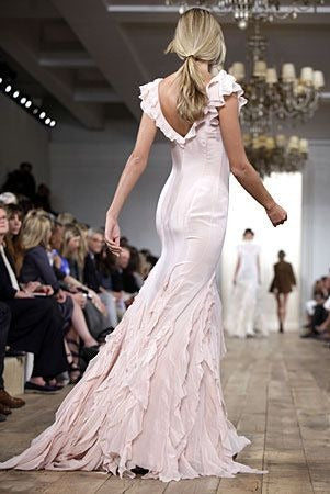 Prom Dress Blush V Neck Mermaid Maxi Dress With Ruffled Sleeves And Chiffon Skirt Formal Evening Party Gown