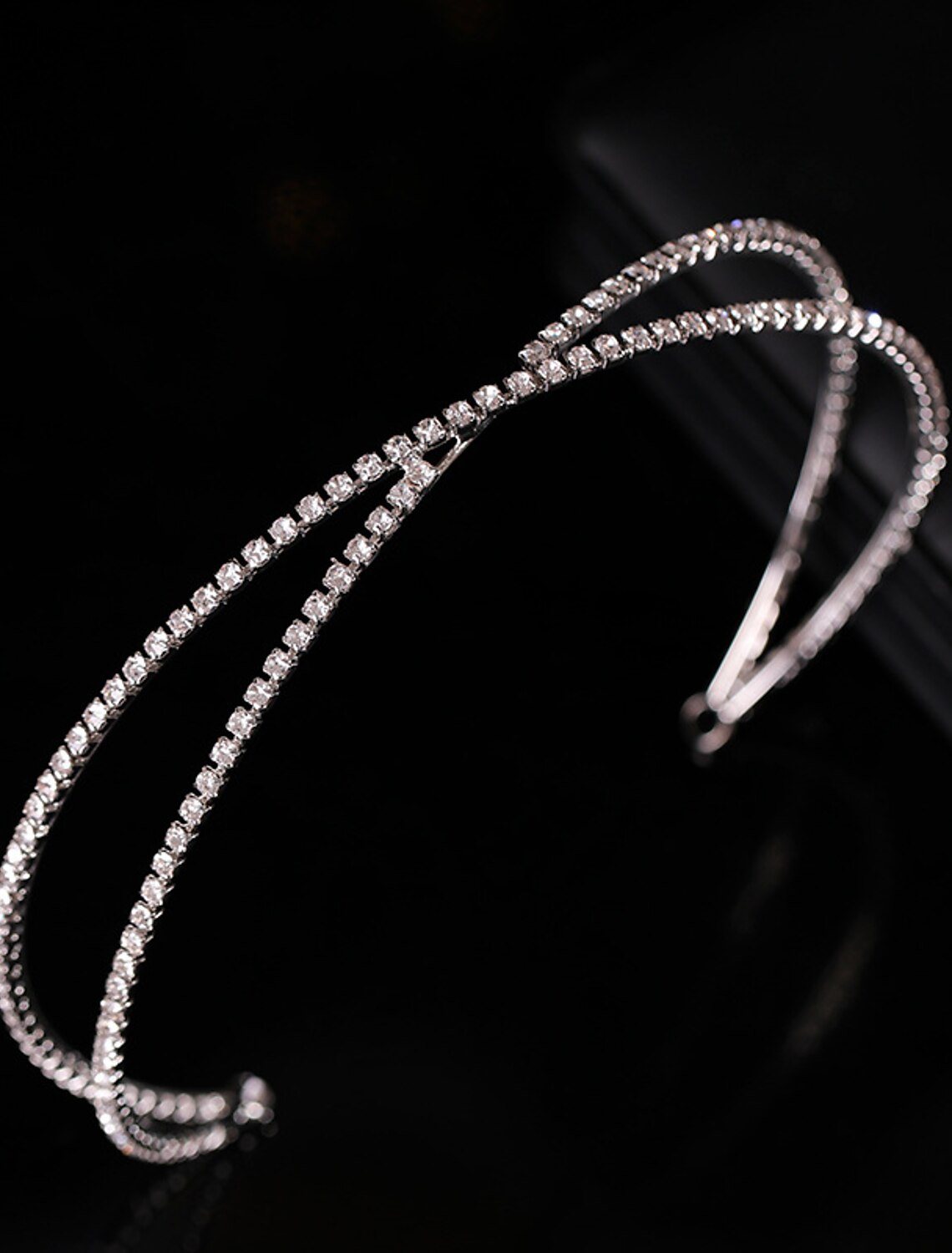 Crystal headpiece for wedding or party wear.