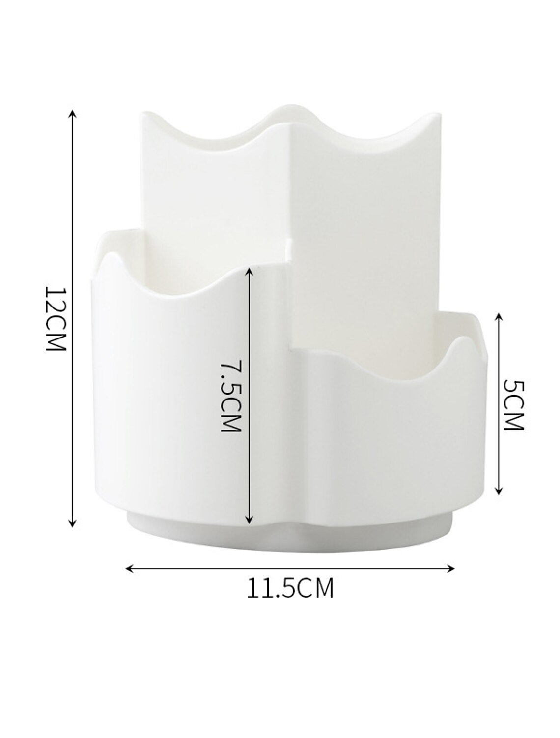 Desk storage cylinder for makeup and beauty tools.