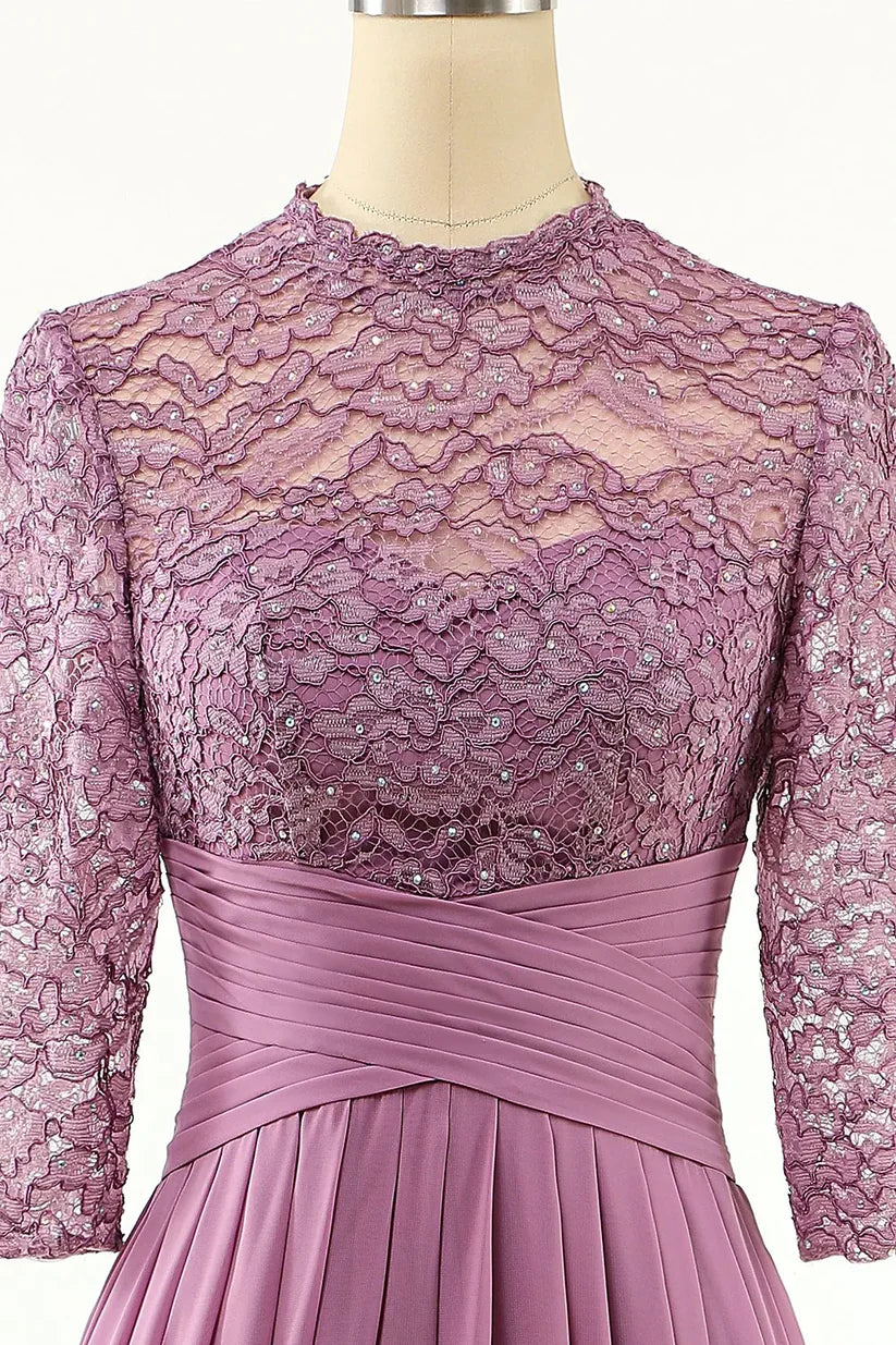 Back view of the mother of the bride dress, highlighting the A-line silhouette.