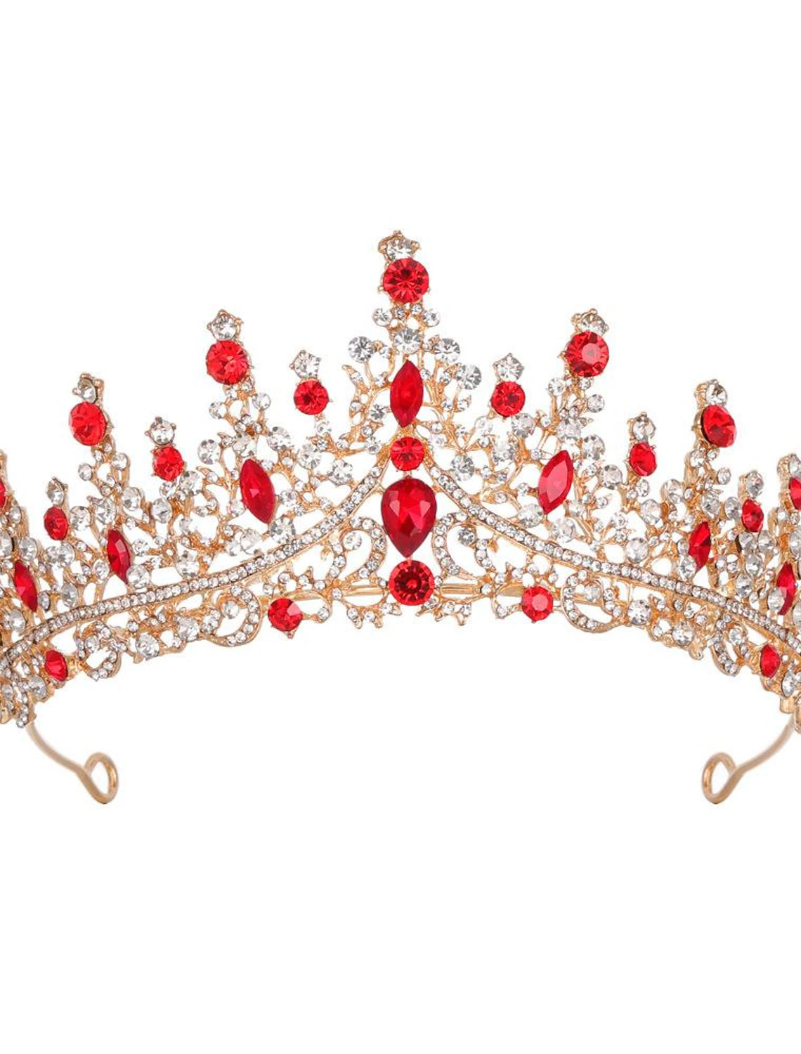 Front view of crystal tiara.