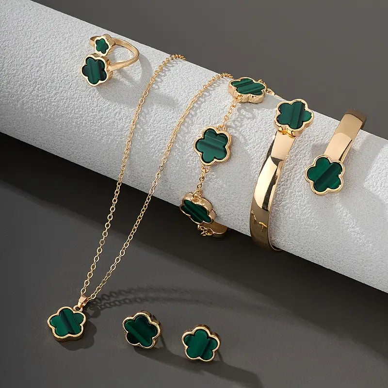Close-up of sparkling flower alloy bracelet.